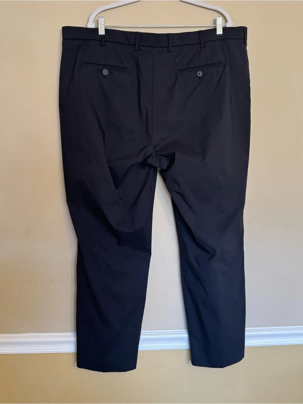 Perry Ellis Premium Mens 42x32 Black Dress Pants Premium Flex Wrinkle Resistant